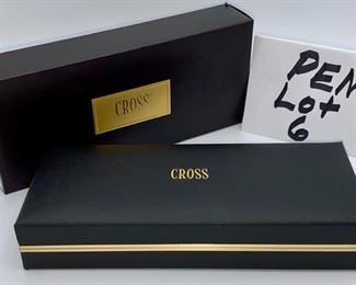 Pen Lot 6  $125.00  New Cross Signature Series #6106-F Burgundy Lacquer Fountain Pen with case and cartridge	