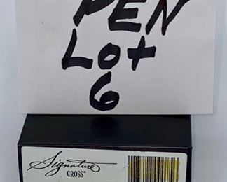 Pen Lot 6  $125.00  New Cross Signature Series #6106-F Burgundy Lacquer Fountain Pen with case and cartridge	