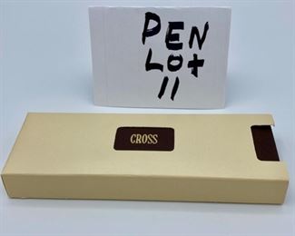 Pen Lot 11 $50.00  New Cross #4502 10K Gold-Filled Ballpoint Pen with Shamrock, Case and Ink refill.		