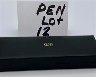 Pen Lot 12 $30.00 New Cross Black Matte Fountain Pen with case and ink cartridge.	
