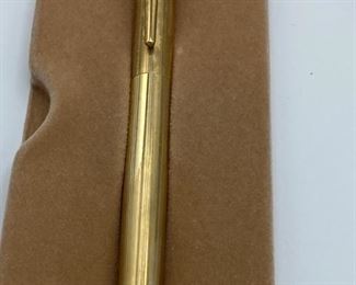 Pen Lot 11 $50.00  New Cross #4502 10K Gold-Filled Ballpoint Pen with Shamrock, Case and Ink refill.		