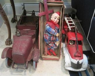 Vintage Trucks and Marionette.