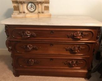 Marble topped Chest.