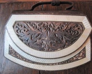 Enamel and Silver Purse.