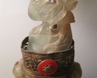 A pair of Jade Lamps.