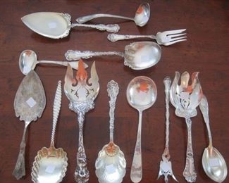 Sterling Serving Pieces and Flatware.