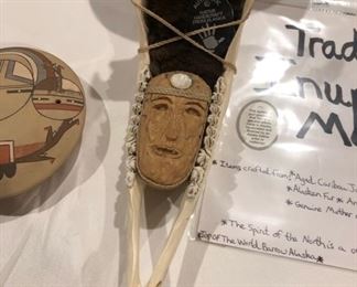 Traditional Inupiat Spirit Mask Sculpture w/ COA