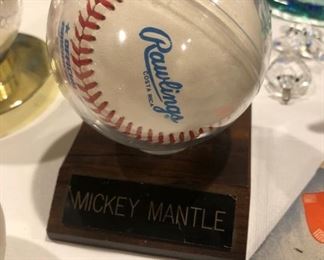Signed Mickey Mantle Baseball w/ COA
