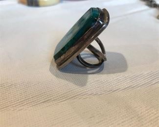Sterling and Turquoise Native American Navajo Ring 