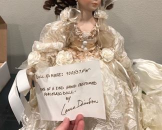 One Of A Kind Hand Costumed Porcelain Doll 