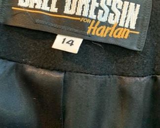 Dale Dressin for Harlan Dress Coat size 14  