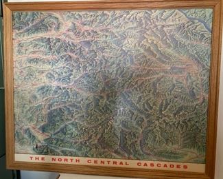 North Central Cascades Framed Print 