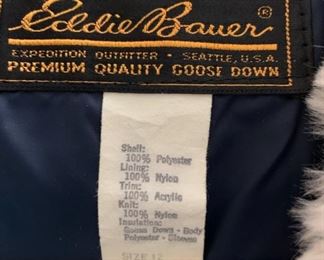 Vintage Eddie Bauer Goose Down Jacket 