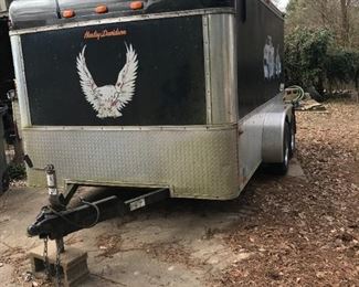 If the Harley sells, we can sell this trailer, large enough to handle two motorcycles. It does need a bit of work, but is over all in good condition and is road worthy.