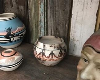 Navajo Indian pottery, most signed and all in excellent condition. 