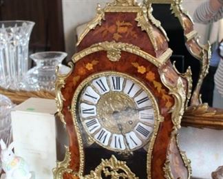 Italian hand made inlaid mantle clock