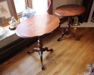Pair inlaid tables