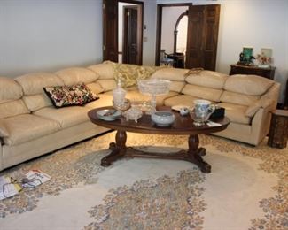 Hancock & Moore leather sectional sofa