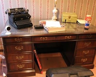 Sligh leather top desk