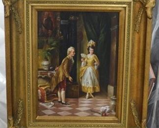 7042 - Oil on Board - "Lady and Gentleman"