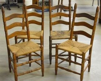 3706 - Set of 4 Ladderback Chairs