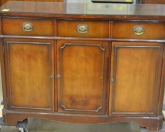 4631 - Mahogany Server with Glass Top