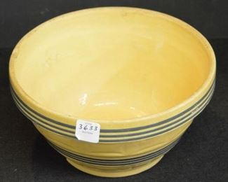 3633 - Large Yellow Ware Bowl