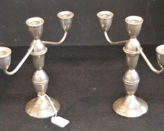 3962 - Sterling Candelabras