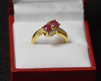 44 - 2.08 ct Gen. Ruby/Diamond Ring