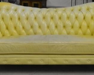 561G - Yellow Leather Sofa