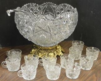 5533 - Daisy Button Punch Bowl Set