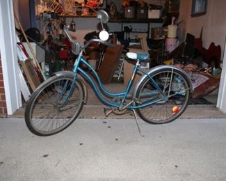 Vintage 1960s Hollywood Schwinn Bike Blue and White (Slightly Dirty) - Asking Price $200