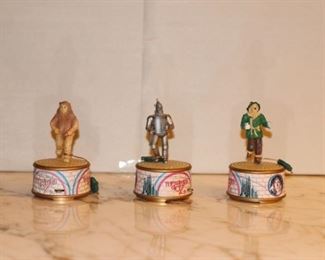 WIZARD OF OZ SCARECROW, TIN MAN, AND LION COLLECTOR'S MINI ACTION MUSICAL BOX ENESCO SET OF 3 (OUT OF BOXES) Asking Price: $45