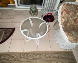Small Glass and Metal Table - Asking Price: $20
