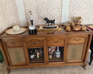 Converted 1950-60 T.V. Stereo Cabinet into Liquor and Storage- Asking Price: $100