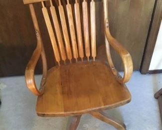 Antique Wooden Desk Chair