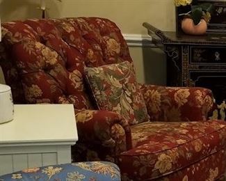 Red floral chair, super comfortable, quality chair~ $175 