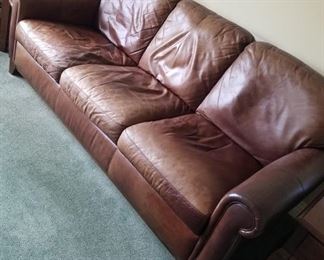 Brown leather sofa ~ $250 