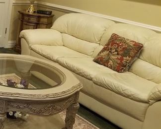 Off-White leather sofa ~ $200 