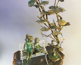 Mid Century Modern  Curtis Jere Style Sculpture, Signed Malcom Moran 1971