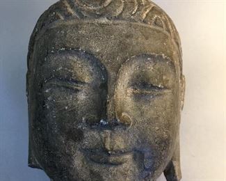 Antique Carved Stone Buddha Head 