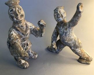 Pair of Chinese Terra Cotta Figurines 