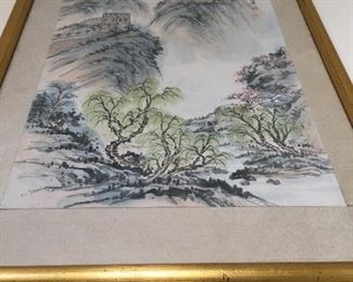 Signed Chinese Watercolor on Paper
