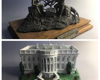 Vintage Chilmark Pewter “Jackson and Lee” Limited Number, The White House by The Danbury Mint