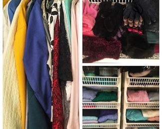 Women’s Clothing, Sweaters, Shirts, Jackets, Coats to include Tahari, Ralph Lauren, Talbot, St. John to name a few (mostly size 4-6 Small)