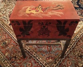 Lacquered Asian Box on Stand