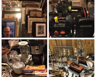 Tons of decorative prints/paintings/lithographs, Kitchen Items, Chargers, House is full!! 