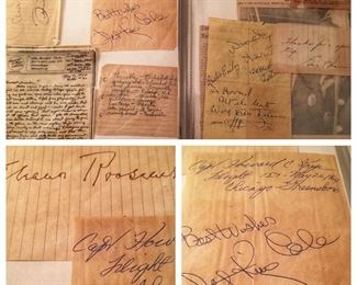 Vintage Scrap Book (sold as a unit) With Several Autographs 
