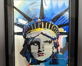 Peter Max (German-American, 1937 - ), "Liberty", Limited Edition Serigraph #258, 1990, Signed Framed And Matted, With COA