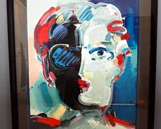 Peter Max (German-American, 1937 - ), "The Fauve", Limited Edition Serigraph #108, 1990, Signed Framed And Matted, With COA